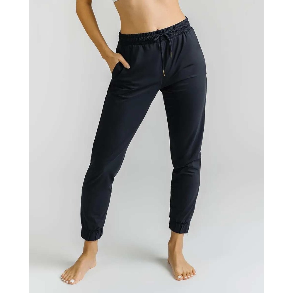 ZYIA Black Everywhere Zipper Jogger Slim tapered fitLow-profile hip pockets XL - Picture 4 of 15
